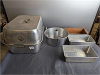 Lot of Cooking Pans- Roaster/Bread/Angelfood