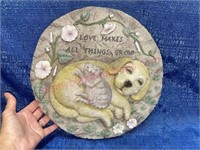 Dog & cat garden plaque (resin)