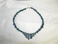 Ladies Necklace Malachite Lapis Turquoise