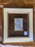 Framed Sterling Silver Relief Plaque