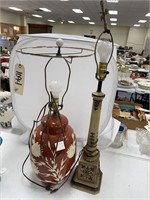 2 Table Lamps Tallest is 34"H - no shades