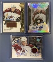 Lot of 3 Cale Makar Rookie Cards AUTO+JERSEY