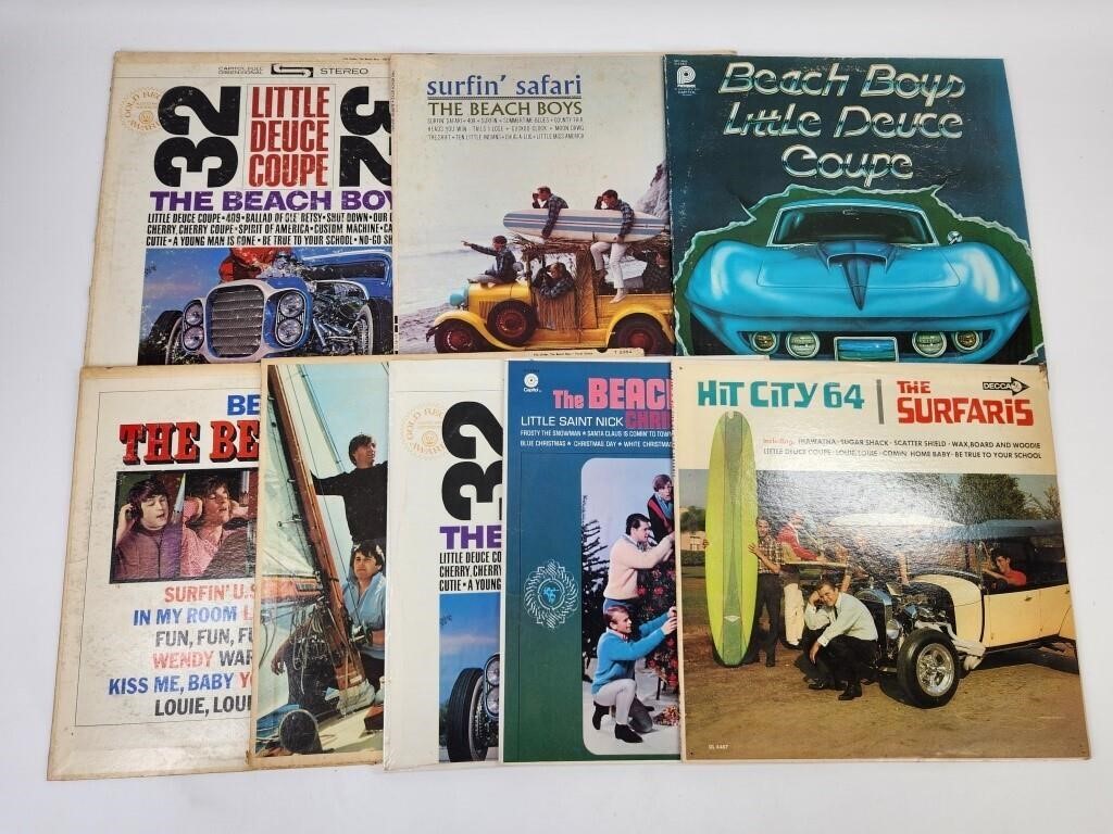 8) VINTAGE THE BEACH BOYS LP RECORD ALBUMS