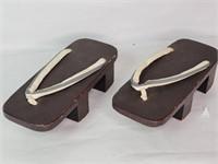 Japanese traditional wooden clogs fully marked