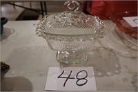 Indiana Glass Clear Covered Candy Dish