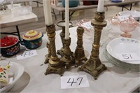 6 Candlesticks w/Candles