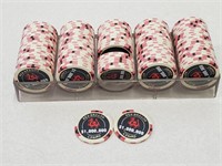 100 Red Dragon Casino Prop Chips