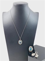 Art Deco Sterling Silver Jewelry: Diamonds
