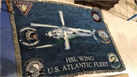 HSL wing US Atlantic fleet lap blanket, 66 x 48,
