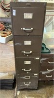 Four tier metal filing cabinet