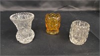 3 Glass Toothpick Holders