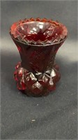 Red Glass Toothpick Holder