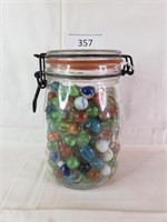 Large Jar Of Marbles - Mixed Sizes and Types