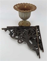 Cast Iron Decorative Brackets And Urn Planter