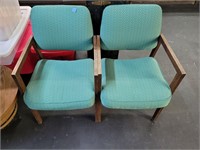 (2) Green  Mid Century Chairs