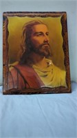 Estate. Jesus  16" x20" Wood Vintage