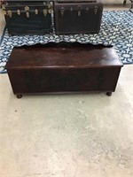 Early depression blanket chest. 52 x 19 x 24