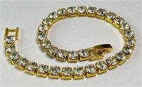 Gold Tone Rhinestone Bracelet