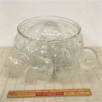 GLASS PUNCH BOWL SET