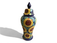 27 inch Lidded Mexican Pottery