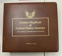 (41) 22KT GOLD REPLICAS OF U.S. STAMPS BOOK