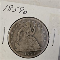 1859 O Seated Half Dollar