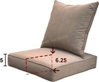 SewKer 24Lx24W Chair Cushion Set - TAN