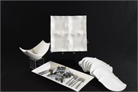 White Display & Serving Dishes, Napkin Rings
