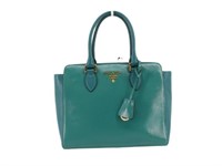 PRADA Teal Designer Hand Bag