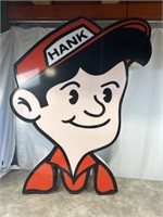 Large Hank picture sign, dimensions are 39 x 48.