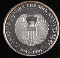 1941-1991 1 ozt .999 Fine Silver Round