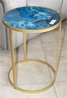 Metal Base Occasional Table with Pretty