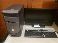 DELL PC with monitor, keyboard, and mouse