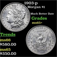 1903-p Morgan $1 Grades GEM+ Unc