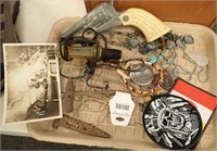 COSTUME JEWELRY, TOY GUN, DUCK CALL,