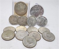 $6.50 Face in 40%; 2004 Silver Eagle; 1921 Morgan