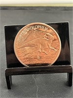 Parasaurolophus 1 Oz Copper Round