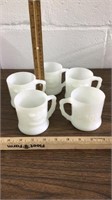 5 Grog white coffee cups