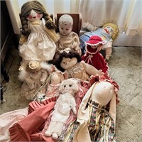 Antique Doll & Asst Vintage Dolls