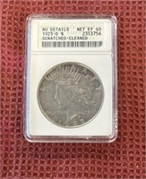 1923D PEACE DOLLAR GRADED EF 40