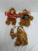 Collection of Alf collectible plush. Two are