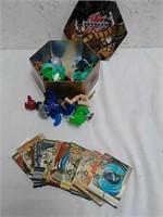 Bakugan Battle Brawlers with cards in tin
