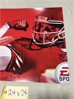4 posters combine into 1 24x24 damaged Madden