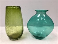 Two Decorative Glass Vases