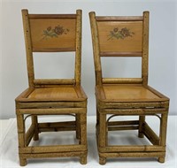 Pair Child’s Bamboo Chairs
