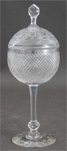 Kosta Swedish Cut Crystal Covered Cup, 1950s