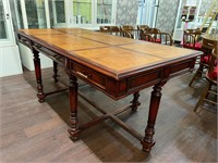 Wood Library 72" Table, Leather Top Inserts