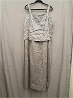 David's Bridal Gray Dress with Over Jacket- Size