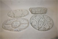 Assorted Glass Serving Trays
