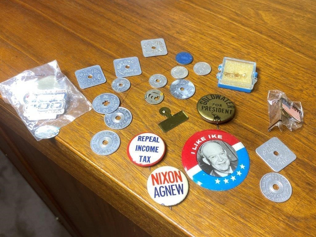 Political Pins & Tokens